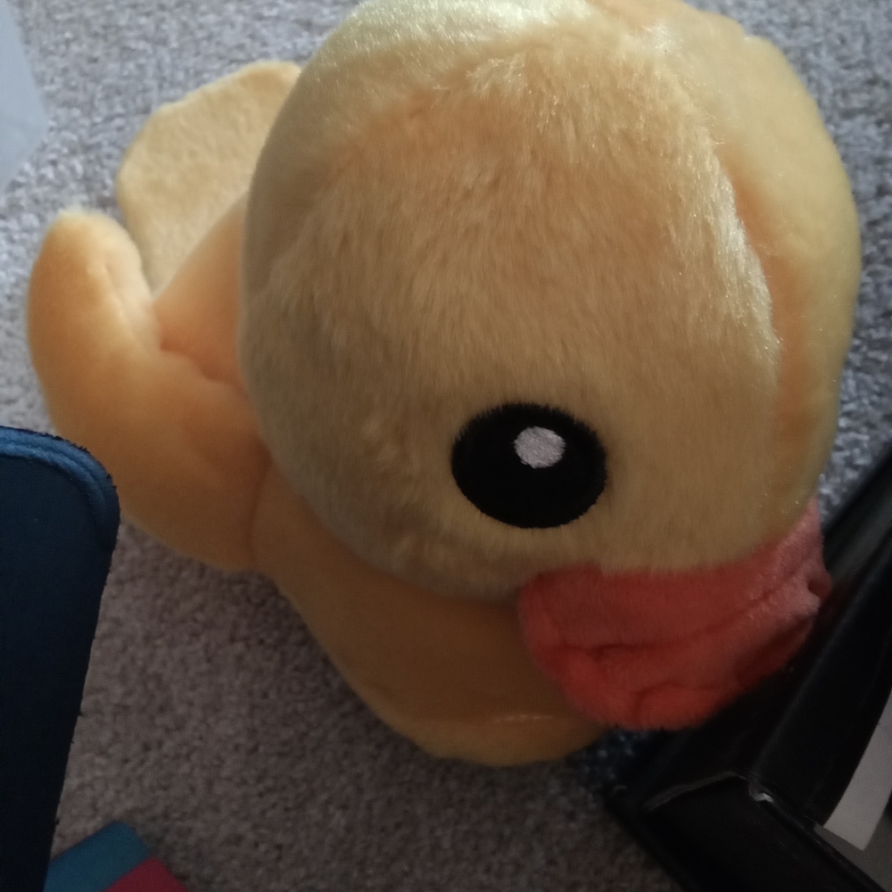 Plush Yellow Duck Toy for Small Pets